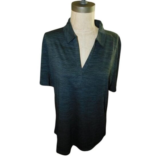 Callaway Size XL Ladies Gray Black Opti Dri Golf Shirt NWT UPF 15 - Picture 1 of 3